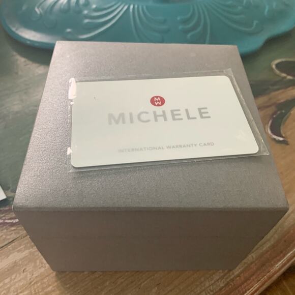 vintage MICHELE CDX DIAMOND WATCH LEOPARD BAND - Picture 8 of 8